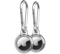 Tech21 Evo Clear AirTags case with Carabiner. Compatible with Apple AirTag.