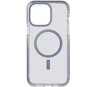 Tech21 Evo Crystal Coque pour iPhone 14 Pro Max, Compatible avec MagSafe, Étui de téléphone de Base, TPU, Transparente/Bleu, Protéger des Chutes: 4.9m