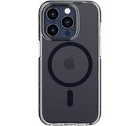 tech21 Evo Crystal - iPhone 15 Pro - Compatible avec MagSafe - Coque de Protection Contre Les Chocs - Titane Bleu