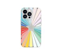 tech21 T21-9352 Evo Art Rainbow Sunburst pour iPhone 13 Pro - Coque de Protection avec Illustration Exclusive et Protection Contre Les Chutes Multiples de 3,6 m, Impression Arc-en-Ciel
