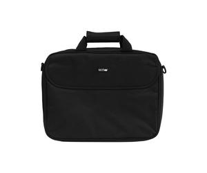 Techair Classic Basic TANZ0140 Sac Toploader 15.6" Noir, Polyester 500D, Compartiment 390x270x40mm, Poche Avant, Sangle d'Épaule Amovible, 610g