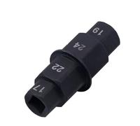 TECHAUTO Bloque Volant Moteur Arrache Volant Clé de démontage spéciale pour axe de Roue Avant de Moto, 1 pièce, 17, 19, 22, 24 mm, Outil de réparation à Douille hexagonale(Black)