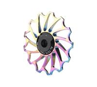 TECHAUTO Bloque Volant Moteur Arrache Volant Dérailleur arrière VTT, poulie CNC 11T 13T, roulements en céramique, Rouleaux de Changement de Vitesse légers pour vélo de Route(13T Colorful)