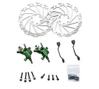 TECHAUTO Étrier de Frein à Disque hydraulique R1, Double Action, Route CX Gravier Cyclocross BMX vélo Pliant R1 Post is Mount 160mm(R1 Green)