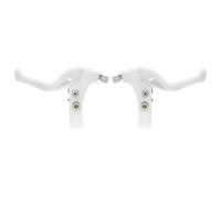 TECHAUTO Freins Frein à Tambour pour Vélo 1 Paire VTT Manette de Vitesse Levier de Frein Enfants Enfants leviers de Frein de vélo poignée de Frein de vélo Vélo de Frein à Tambour(White)