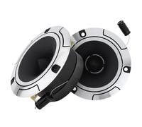 TECHAUTO Lot de 2 tweeters en Aluminium de 4 Pouces, 150 W, 6 ohms, avec condensateur, pour autoradios et autoradios modifiés Parleur Tweeter de Voiture Audio de Voiture