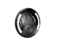 TECHAUTO Moto Phares Phare de moto de 7 pouces 60W avec œil d'angle phare LED anneau de garniture de seau de boîtier de 7 pouces. Feux Additionels LED(1 pcs black light)