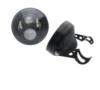 TECHAUTO Moto Phares Phare de moto de 7 pouces 60W avec œil d'angle phare LED anneau de garniture de seau de boîtier de 7 pouces. Feux Additionels LED(60W black set C)