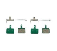 TECHAUTO Plaquette Frein à Disque hydraulique de vélo adaptée pour Shimano M375 M445 M446 Deore MT200 SLX M6100 pièce de Disque de plaquette de Frein de vélo(Ceramic 2Pairs)