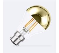TechBrey Ampoule Filament LED B22 8W 800 lm A60 Gold Reflect No Flicker 2200K Super chaud