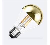 TechBrey Ampoule Filament LED E27 8W 800 lm A60 Dimmable Gold Reflect No Flicker 2200K Super chaud G