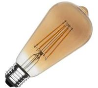 TechBrey Ampoule LED Filament E27 6W 600 lm ST64 Gold No Flicker 2200K Super chaud blanc G