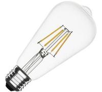 TechBrey Ampoule LED Filament E27 6W 720 lm ST64 No Flicker 2700K Blanc chaud blanc G
