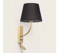 TechBrey Applique Murale avec Flex LED de Lecture 2.5W Métal Gold-Teylo Cône S Noir Noir