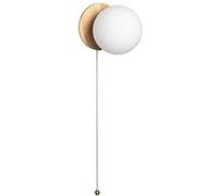 TechBrey Applique Murale Bois et Verre Gold Orbit Naturel 210mm NATUREL