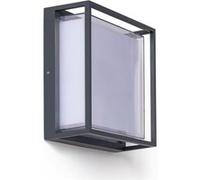 TechBrey Applique murale extérieur LED à double diffuseur sélectionnable Arelien 20 W en aluminium CCT Sélectionnable Rouille Rouille