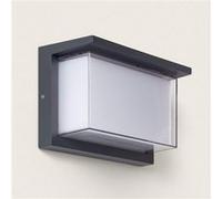 TechBrey Applique murale extérieur LED à double diffuseur sélectionnable Valorian 12 W en aluminium CCT Sélectionnable Anthracite Anthracite G