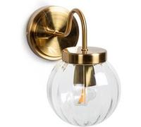 TechBrey Applique Murale Extérieur Métal et Verre Driyah Doré 250 mm Doré