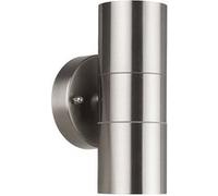 TechBrey Applique Murale Extérieure Acier Inoxydable Éclairage Double Face Satin Argent Argent G