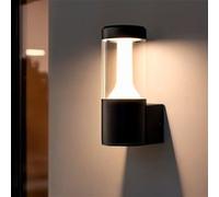 TechBrey Applique Murale Extérieure LED 10W Éclairage Rectangulaire Noire Aluminium Cergo Noir mat Noir mat G