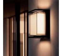 TechBrey Applique Murale Extérieure LED 18W Éclairage Carré Noire Rale Noir Noir