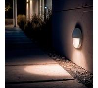 TechBrey Applique Murale Extérieure LED 3W CCT Sélectionnable en Saillie Ronde Jade Noir Noir