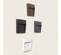 TechBrey Applique Murale Extérieure LED 6,5 W CCT Sélectionnable Aluminium Saillie Carrée Jade Blanc Blanc