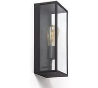 TechBrey Applique Murale Extérieure Métal et Verre Zeila Noir Noir G