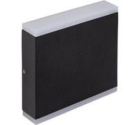 TechBrey Applique Murale LED Extérieure Orus 6W Éclairage Double Face Carrée Noire 2700K Blanc chaud Noir