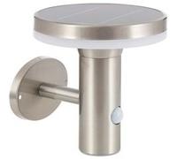 TechBrey Applique Murale LED Extérieure Solaire Inox Helios avec Détecteur de Présence PIR 4000K Blanc neutre Argent G