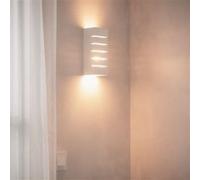 LEDKIA LIGHTING Applique Murale Plâtre Double Éclairage Rubis Blanc E14