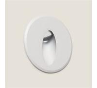 LEDKIA LIGHTING Balise Extérieure LED 3W Encastrable au Mur Ronde Oval Adam 2700K Noir Blanc chaud
