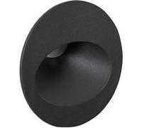 TechBrey Balise Extérieure Murale LED Encastrable 3W Ronde Coney Grise 4000K Blanc neutre Noir G