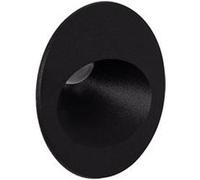 TechBrey Balise Extérieure Murale LED Encastrable 3W Ronde Coney Noire 4000K Blanc neutre Noir G