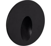 Balise Extérieure Murale LED Encastrable 3W Ronde en Aluminium Boiler Noire