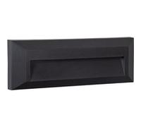 TechBrey Balise LED Extérieure 2W En Saillie au Mur Rectangulaire Élide Noire 2700K Blanc chaud Noir G