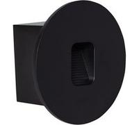 TechBrey Balise LED Extérieure 2W Encastrable au Mur Ronde Olite Noire 4000K Blanc neutre Noir G