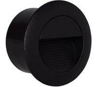 TechBrey Balise LED Extérieure 3W Encastrable au Mur Ronde Olite Noire 4000K Blanc neutre Noir G