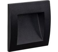 TechBrey Balise LED Extérieure 4W Encastrable au Mur Carrée Leif Noire 2700K Blanc chaud Noir G