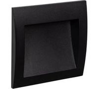 TechBrey Balise LED Extérieure 4W Encastrable au Mur Carrée Natt Noire 4000K Blanc neutre Noir G