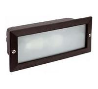 TechBrey Balise Murale Extérieure Encastrable en Aluminium pour Ampoules E27 Noir Noir