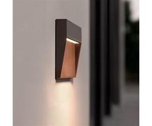 TechBrey Balise Murale Extérieure LED 3W CCT Sélectionnable Aluminium Saillie Carrée Jade Noir Noir