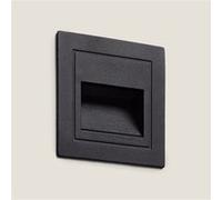 TechBrey Balise Murale Extérieure LED 3W Encastrable Aluminium Carrée Olite 2700K Noir Blanc chaud Noir