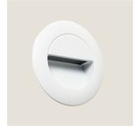 TechBrey Balise Murale Extérieure LED 3W Encastrable Aluminium Ronde Olite 2700K Blanc Blanc chaud Blanc