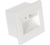 TechBrey Balise Murale LED 1.5W Encastrable avec Détecteur PIR et Crépusculaire Bark Blanche 3000K Blanc chaud Blanc