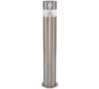 TechBrey Balise Solaire Extérieure LED 1,5 W Saillie sur Pied 50 cm Acier Inoxydable avec Détecteur de Mouvement Inti 5000K Blanc froid Argent G