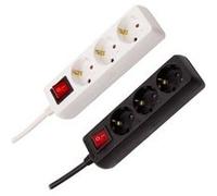 TechBrey Bloc Multiprise 3 Prises Type F Schuko EU 5m Noir Noir G