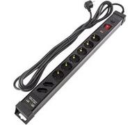 Bloc Multiprises 6 Prises Type F Schuko Protecteur de Surtensions + 2 Pris | Protecteur de Surtensions | 2 USB Ports 2100mA | Interrupteur Lumineux | Câble 5m