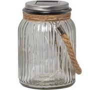 TechBrey Bocal en Verre LED Portable Solaire Winy 3000K Blanc chaud Transparent G