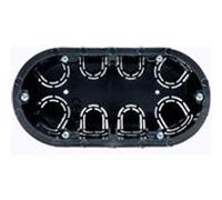 TechBrey Boîte Double Mécanisme pour Placo C51 143x71x45 mm FEMATEL Noir Noir